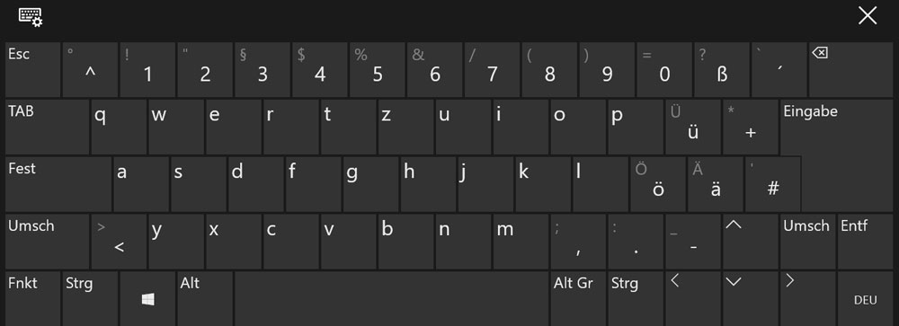 Komplette Tastatur